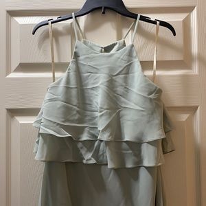 Floor Length Light Green Dress